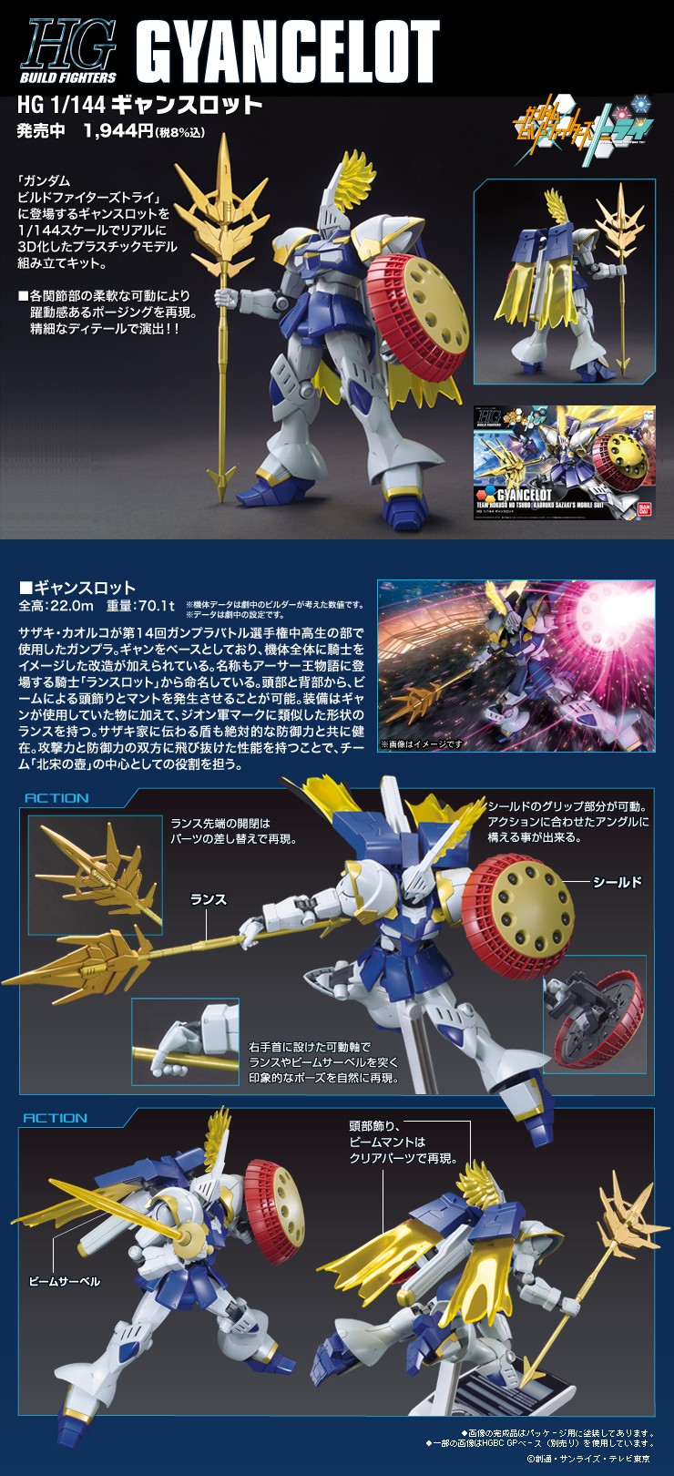 HGBF 1/144 GYANCELOT - Nº 046 - Imagen 10