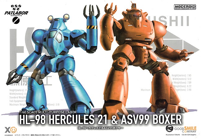 MODEROID PATLABOR 1/60 HL-HERCULES 21 & ASV99 BOXER ALTERNATE COLOR