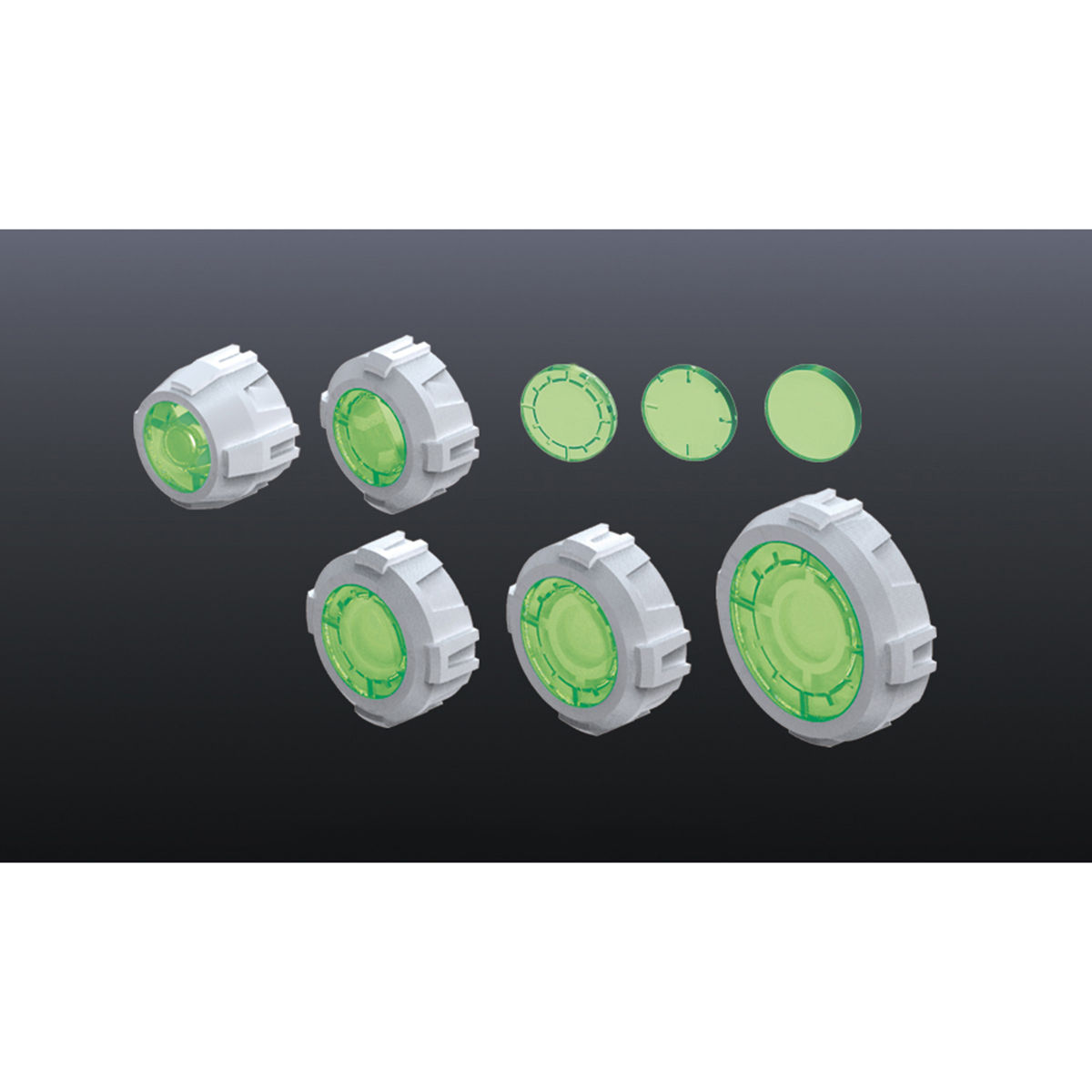 BUILDERS PARTS HD MS SIGHT LENS 01 (GREEN) - Imagen 3
