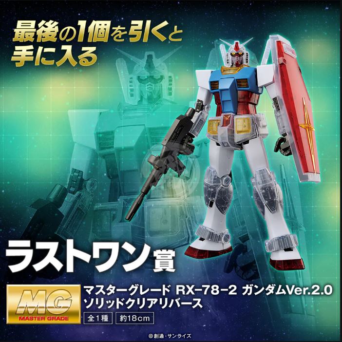 ICHIBAN KUJI LAST PRICE MG 1/100 RX-78-2 GUNDAM 2.0 (SOLID CLEAR STANDARD) - Imagen 2