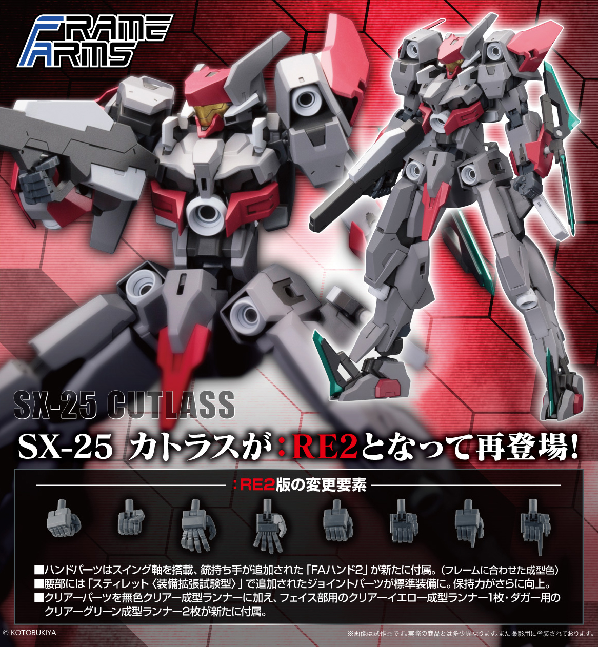 FRAME ARMS 1/100 SX-25 CUTLASS: RE2 - Nº 027 - Imagen 2