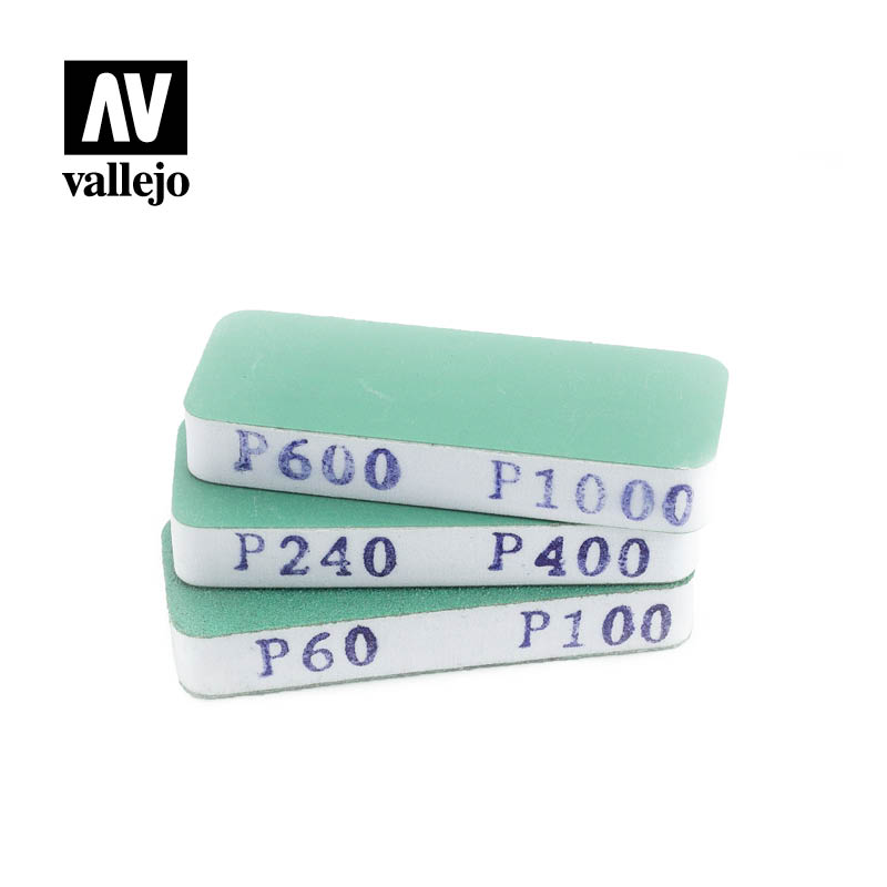 HERRAMIENTAS MODELISMO: SET DE 3 FLEXI SANDERS DOBLE GRANO (80X30X12MM) T04004 - Imagen 3