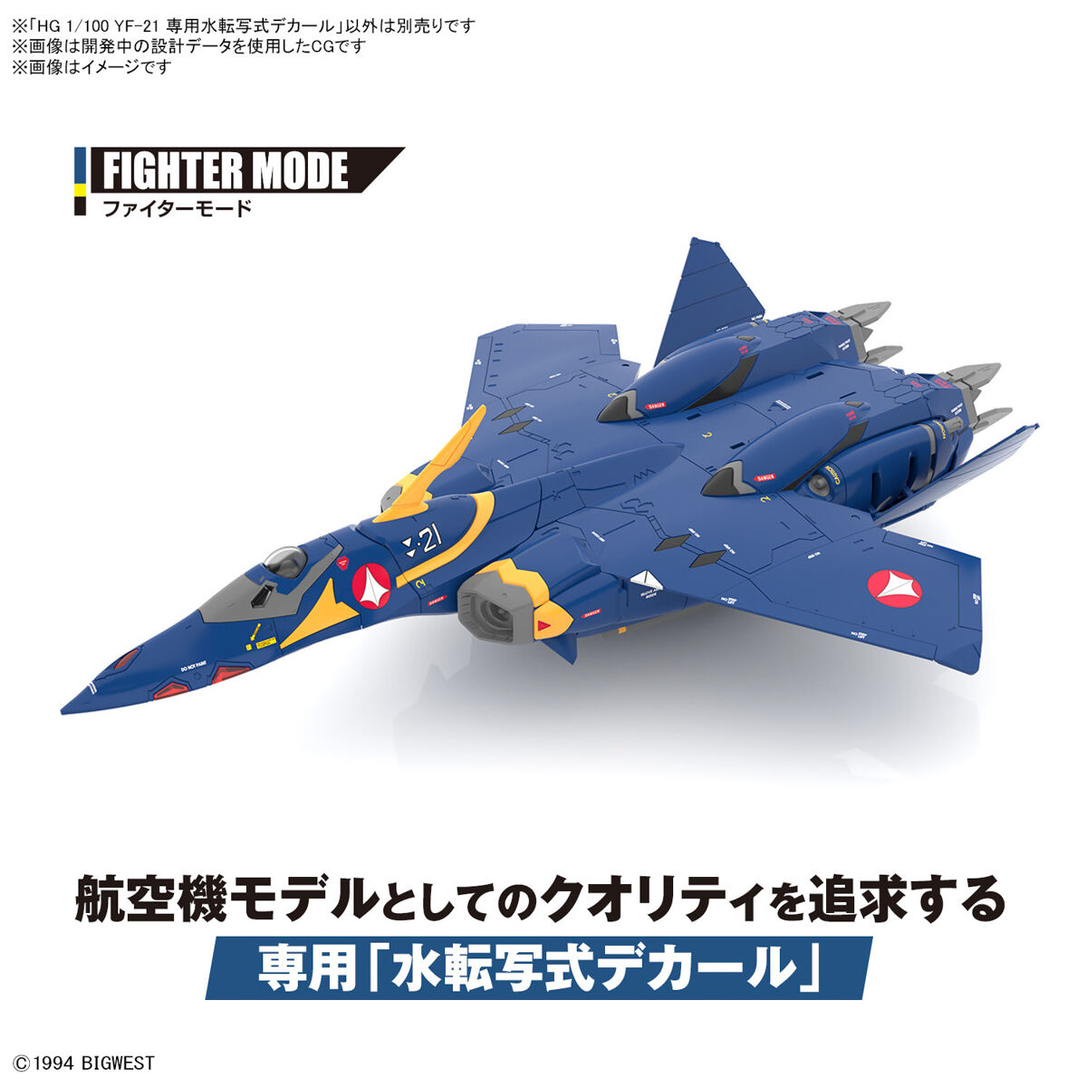 HG 1/100 MACROSS WATER DECALS YF-21 - Imagen 6