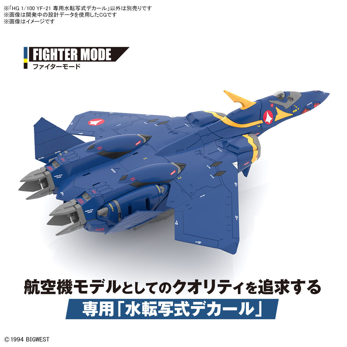 HG 1/100 MACROSS WATER DECALS YF-21 - Imagen 7