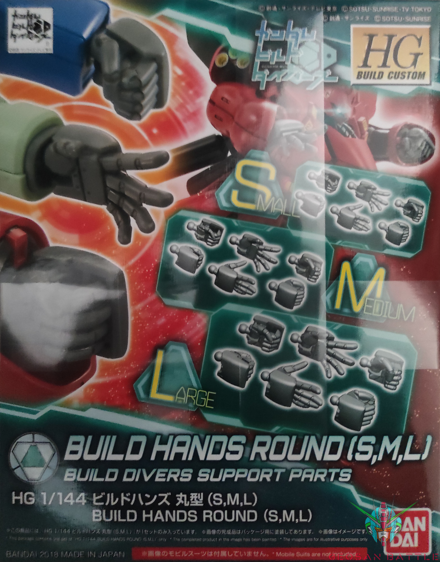 HGBC 1/144 BUILD HANDS ROUND (S-M-L) - Nº 044 - Imagen 4