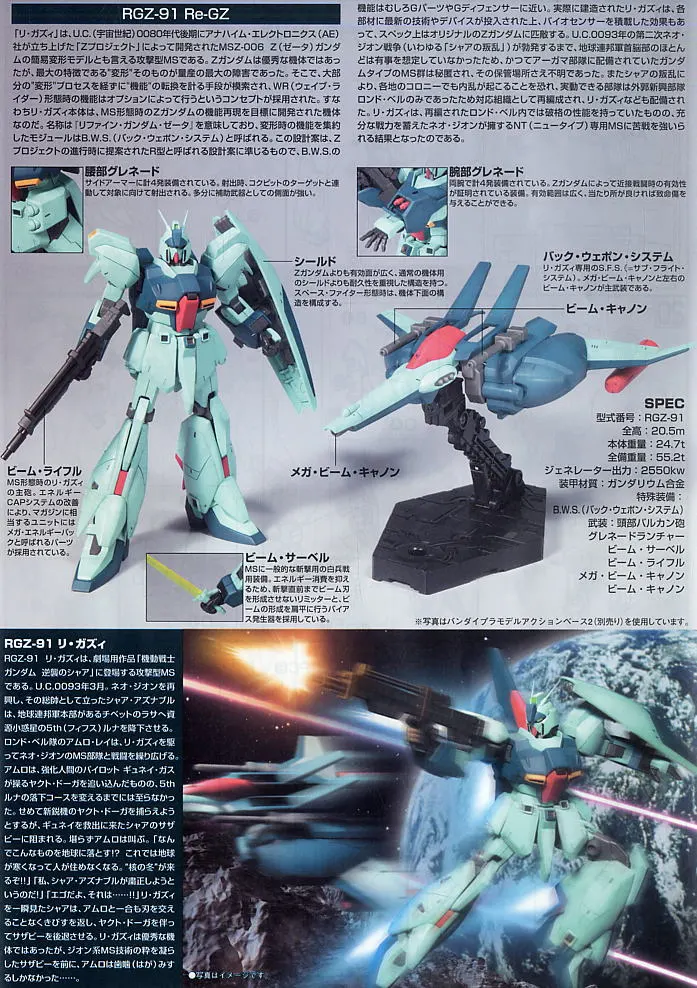 HGUC 1/144 RGZ-91 RE-GZ - Nº 085 - Imagen 6