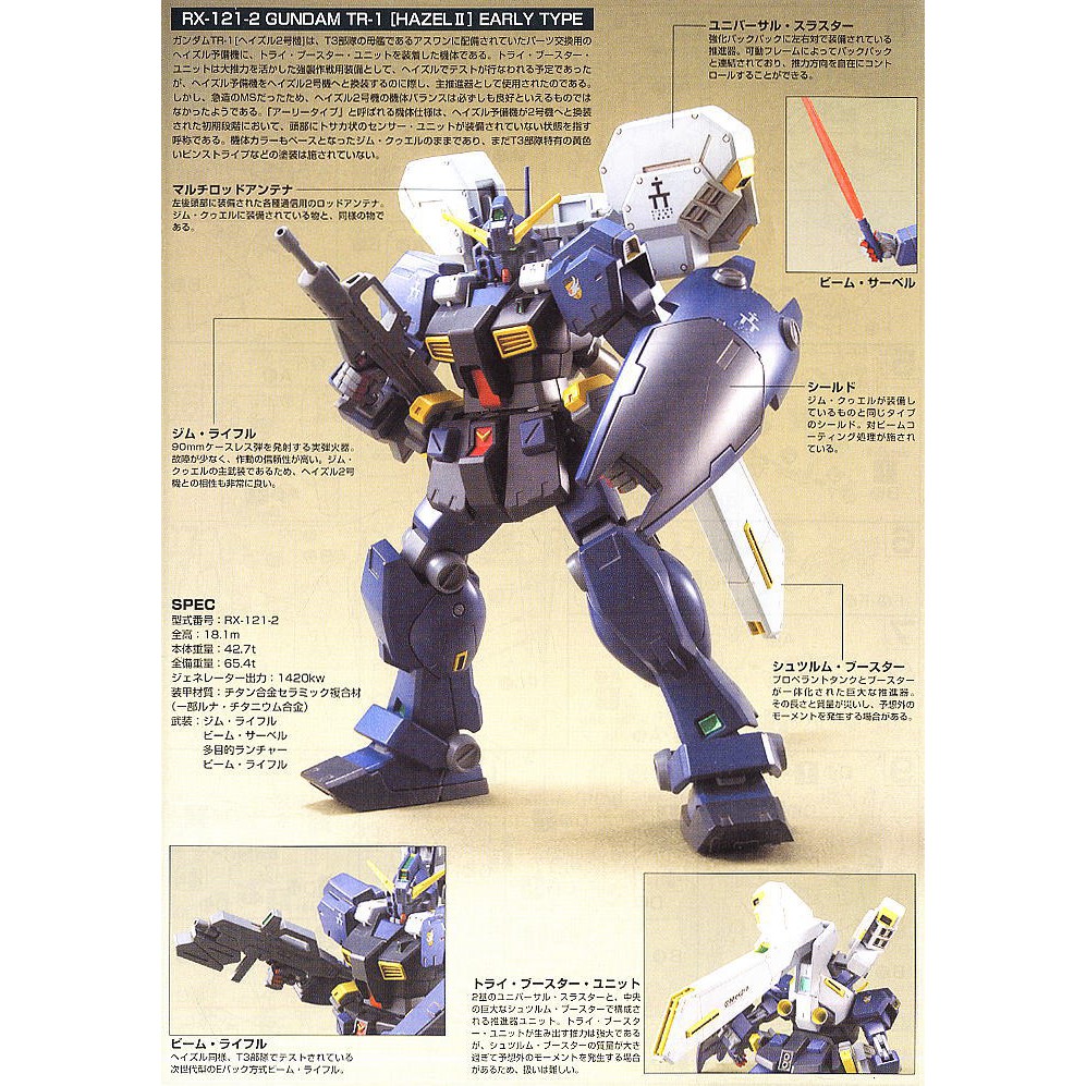 HGUC 1/144 RX-121-2 GUNDAM TR-1 HAZEL II - Nº 069 - Imagen 7