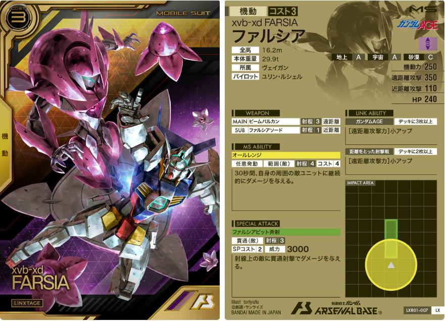 CARTA PROMOCIONAL ARSENAL BASE XVB-XD FARSIA - Nº LXR01-007