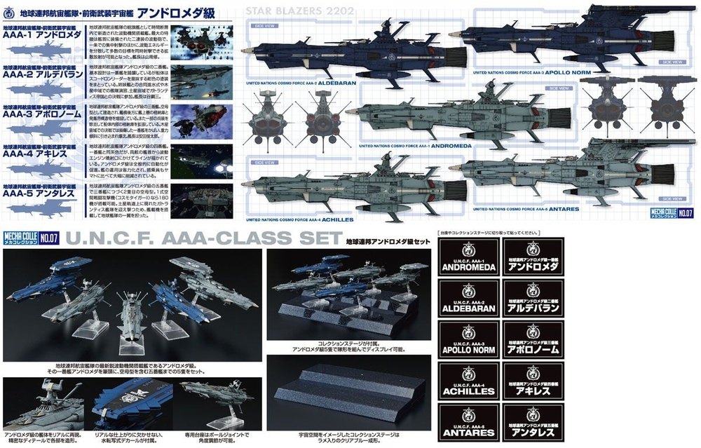 MECHA COLLECTION SPACE BATTLESHIP YAMATO 2202 - EARTH FEDERATION ANDROMEDA CLASS SET - Nº 07 - Imagen 8