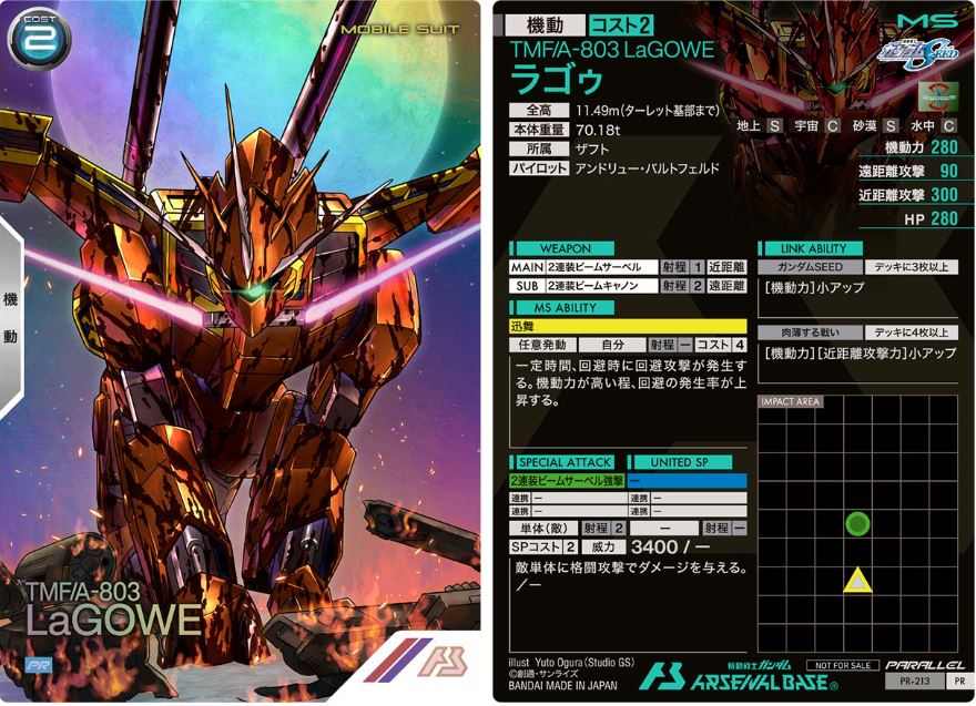 CARTA PROMOCIONAL ARSENAL BASE TMF/A-803 LAGOWE - Nº PR-213-P
