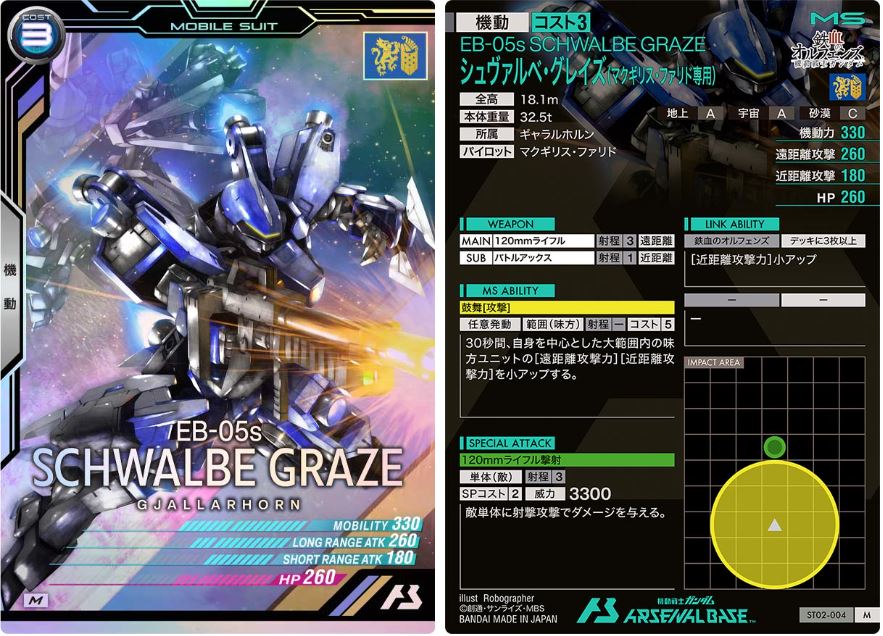 CARTA PROMOCIONAL ARSENAL BASE EB-05S SCHWALBE GRAZE - Nº ST02-004