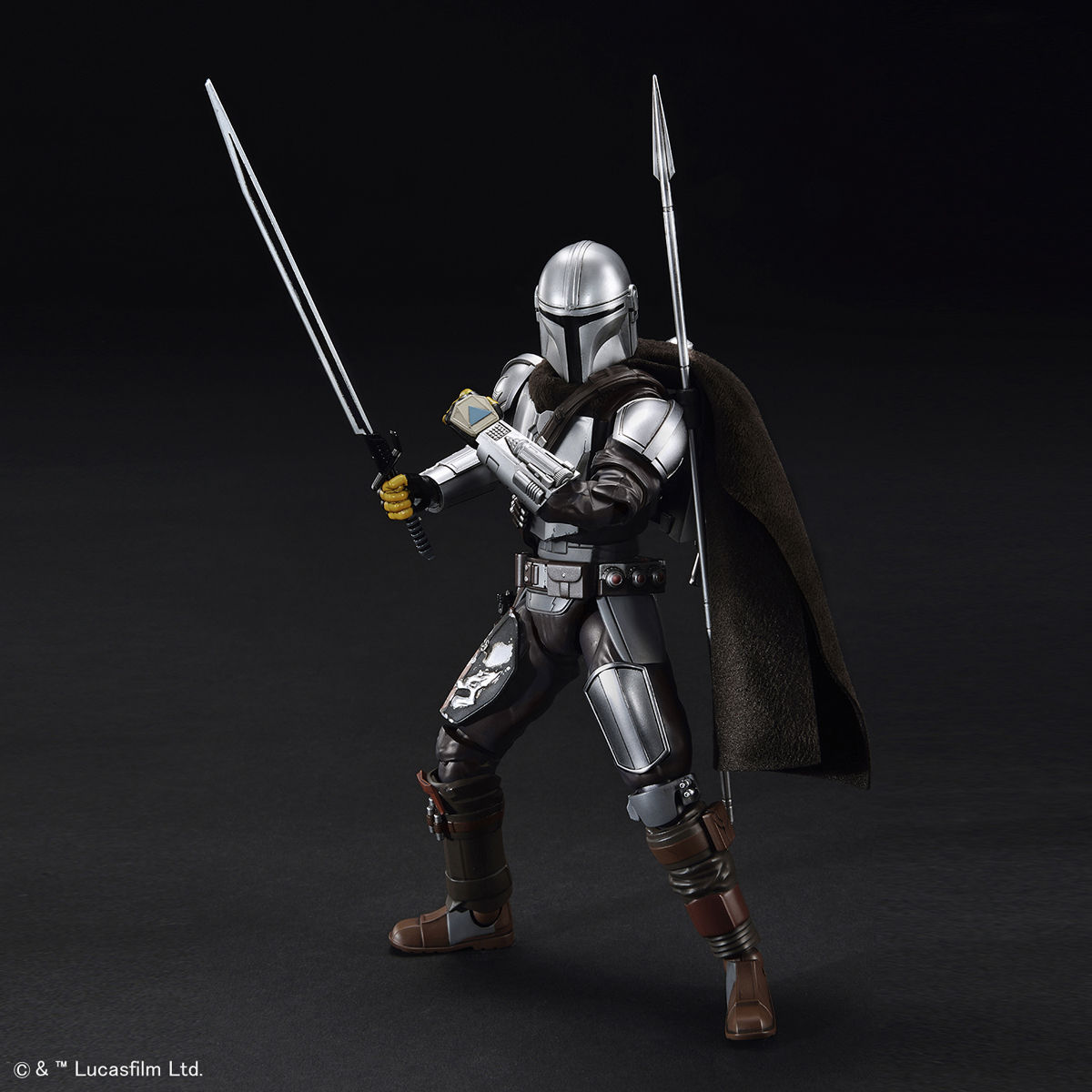 STAR WARS 1/12 THE MANDARLORIAN (BERKAR ARMOR) SILVER COIATING VER MODEL KIT - Imagen 11