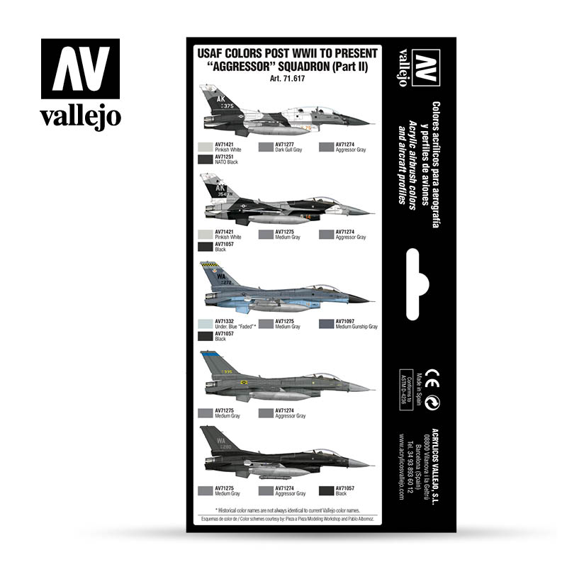 USAF COLORS POST WWII TO PRESENT "AGGRESSOR" SQUADRON (PART II) COLOR SET 71617 - Imagen 2