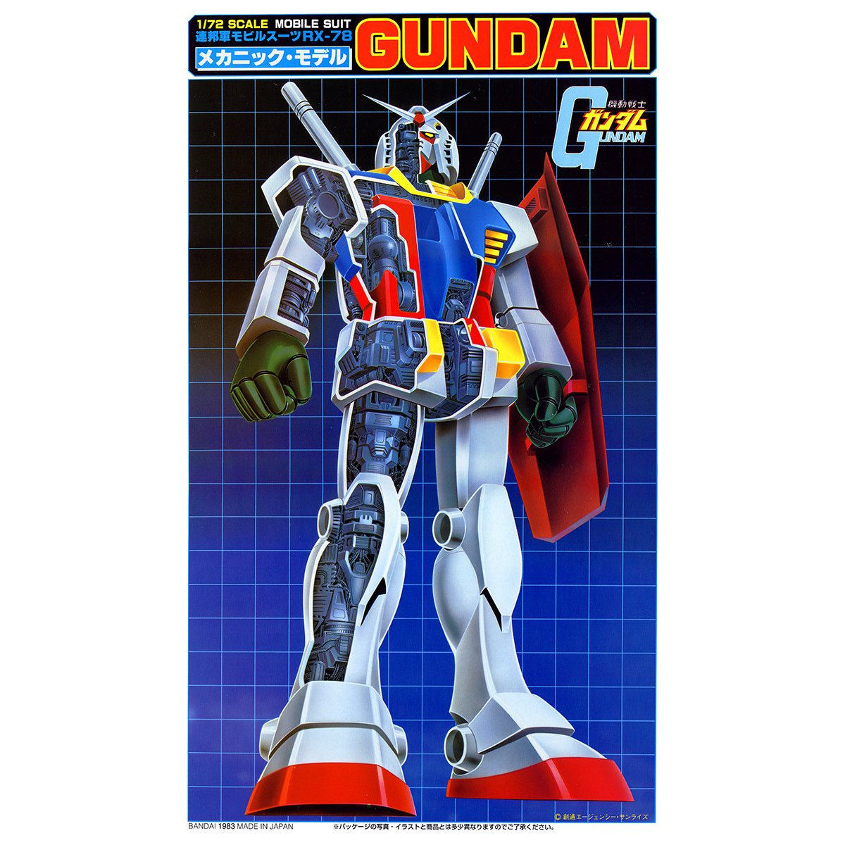 VINTAGE MSG 1/72 RX-78-2 GUNDAM MECHANICAL MODEL - Nº 1