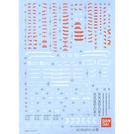 GUNDAM DECAL 1/100 PARA MG GUNDAM HEAVYARMS EW - Nº 100
